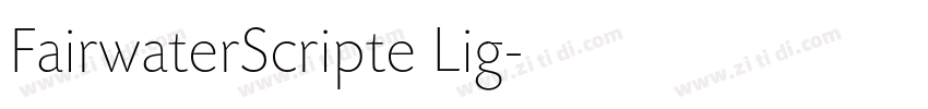 FairwaterScripte Lig字体转换